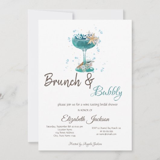 Cocktail Zee star Brunch & Bubble Kaart (Voorkant)