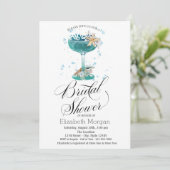 Cocktail, Zee ster, zeehondenVrijgezellenfeest Kaart (Staand voorkant)