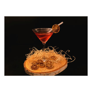 Cocktail Zitrone Granatapfel Foto Afdruk