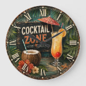 Cocktail Zone Tropical Grote Klok (Voorkant)