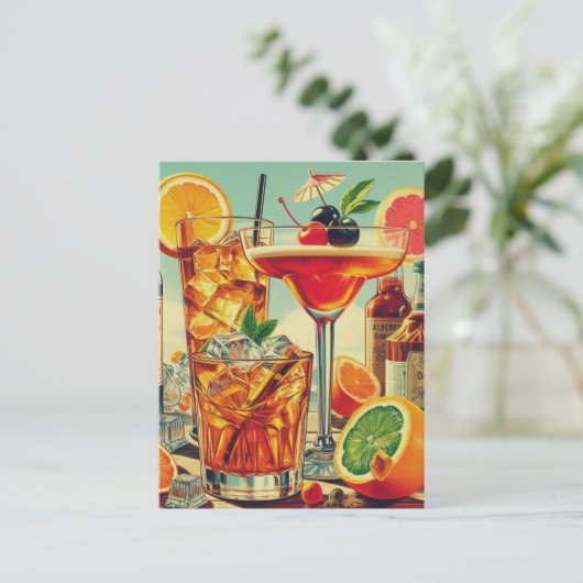  cocktailafbeelding briefkaart (Staand voorkant)