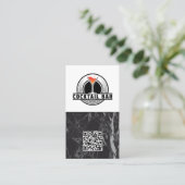 Cocktailbar Logo Grafisch | QR Code Visitekaartje (Staand voorkant)
