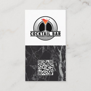Cocktailbar Logo Grafisch   QR Code Visitekaartje