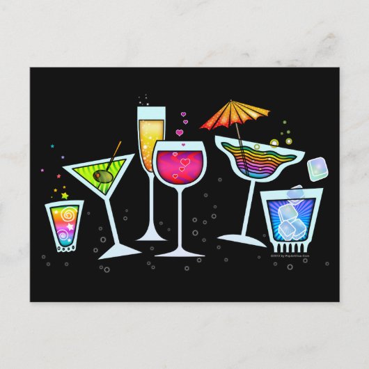 COCKTAILBRIL BRIEFKAART (Voorkant)
