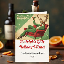 Cocktailfeest Vintage Grappig Retro Kerstfeest