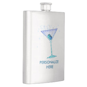 COCKTAILFLASKEN, BLUE MARTINI-ONTWERP FLACON