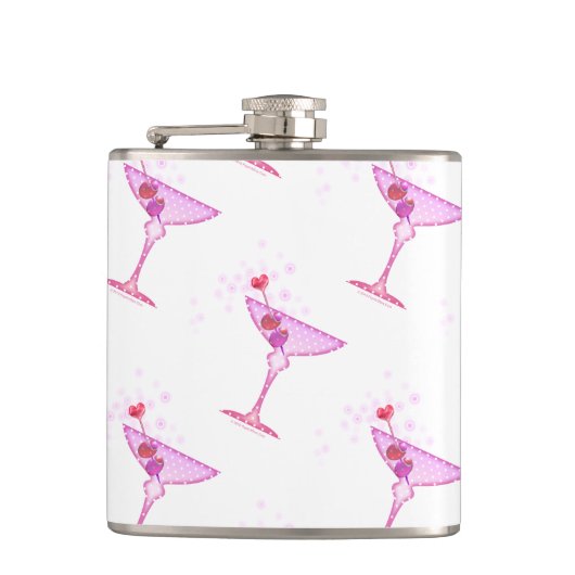 COCKTAILFLASKEN - ROZE MARTINI HEUPFLES (Voorkant)
