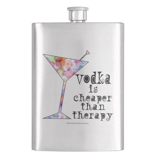 COCKTAILFLESSEN, VODKA IS GOEDKOPER DAN THERAPIE FLACON (Voorkant)