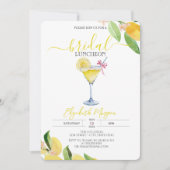 Cocktailglas Citroen Bruidslunch Kaart (Voorkant)