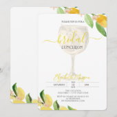 Cocktailglas Citroen Fruit Bridal Luncheon Kaart (Voorkant / Achterkant)