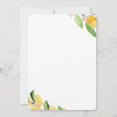 Cocktailglas Citroen Fruit Bridal Luncheon Kaart (Achterkant)