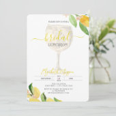 Cocktailglas Citroen Fruit Bruidslunch Kaart (Staand voorkant)