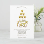 Cocktailglas sterren Kerst Bedrijf Kaart (Staand voorkant)