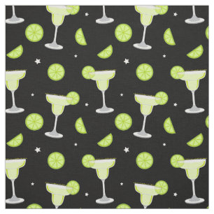 Cocktailglazen en Limes Margarita Patroon Stof