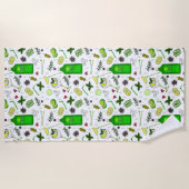 Cocktailglazen Gin Tonic Drinken Mixologist Strandlaken (Voorkant)