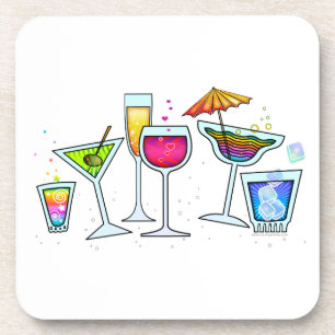 COCKTAILGLAZEN KURK ONDERLEGGER DRANKJES ONDERZETTER