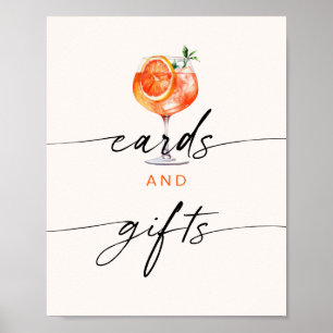 Cocktailkaarten en cadeaus Bruidsdouche  Poster