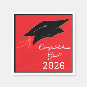 Cocktailmaat-Graduatiehoedjes Servetten