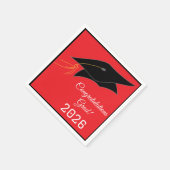 Cocktailmaat-Graduatiehoedjes Servetten (Hoek)