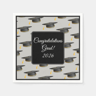 Cocktailmaat-Graduatiehoedjes Servetten