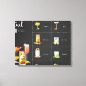 Cocktailmenu Canvas Afdruk (Voorkant)