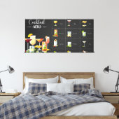Cocktailmenu Canvas Afdruk (Insitu (Slaapkamer))