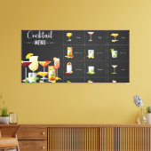 Cocktailmenu Canvas Afdruk (Insitu (Woonkamer))