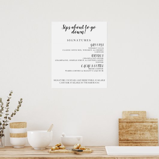 Cocktailmenu Poster (Keuken)