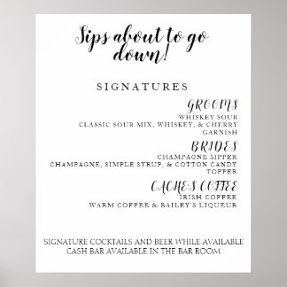Cocktailmenu Poster