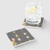 Cocktailmenu Stenen Onderzetter (Zijkant)