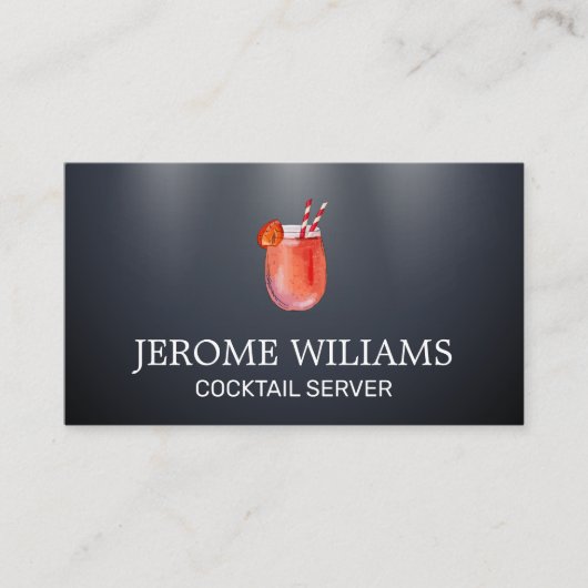 cocktailmix | Dim Lit achtergrond Visitekaartje (Voorkant)