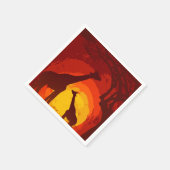 Cocktailpapier Napkin African Safari Giraffe Sun Servet (Hoek)