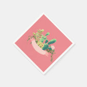 Cocktailpapier servet Boheemse Cactus Succulents D (Hoek)