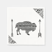 Cocktailpapier servet Boho Buffalo Tribal Pattern (Voorkant)