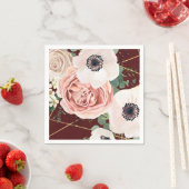 Cocktailpapier servet geometrische tuin Roos (Insitu)