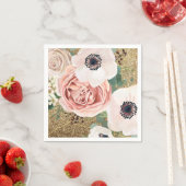 Cocktailpapier servet geometrische tuin Roos goud (Insitu)