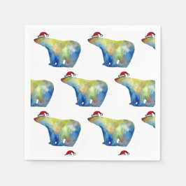 Cocktailpapier servetten Santa Beer