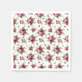 Cocktailpapieren servetten-Roze & Rode Rozen Servet (Voorkant)