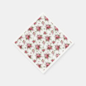Cocktailpapieren servetten-Roze & Rode Rozen Servet (Hoek)