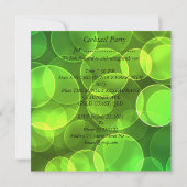 Cocktailparty Bubbles Groen Roze Kaart (Achterkant)