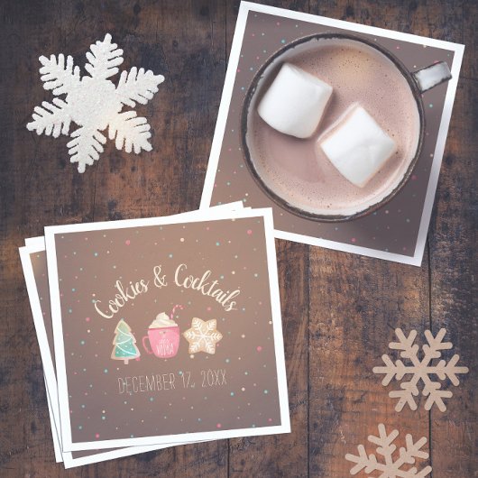 Cocktailparty + Cookie Exchange Kerstthema Servet