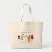 Cocktailparty Dranken Bachelorette Feest Grote Tote Bag (Voorkant)