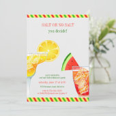 Cocktailparty Drink platte uitnodiging (Staand voorkant)