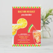 Cocktailparty Drink platte uitnodiging (Staand voorkant)