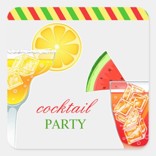 Cocktailparty Drink Sticker (Voorkant)