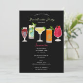 Cocktailparty Drink vrijgezellenfeest Kaart (Staand voorkant)