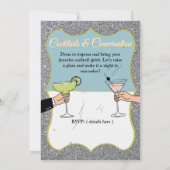 Cocktailparty, gesofisticeerde gesprekken, drink kaart (Achterkant)