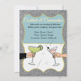 Cocktailparty, gesofisticeerde gesprekken, drink kaart