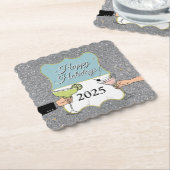 Cocktailparty, gesofisticeerde gesprekken, drink kartonnen onderzetters (Gebogen)