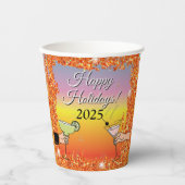 Cocktailparty, gesofisticeerde gesprekken, drink papieren bekers (Voorkant)